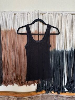 Black The Limited mesh tank top; excellent condition